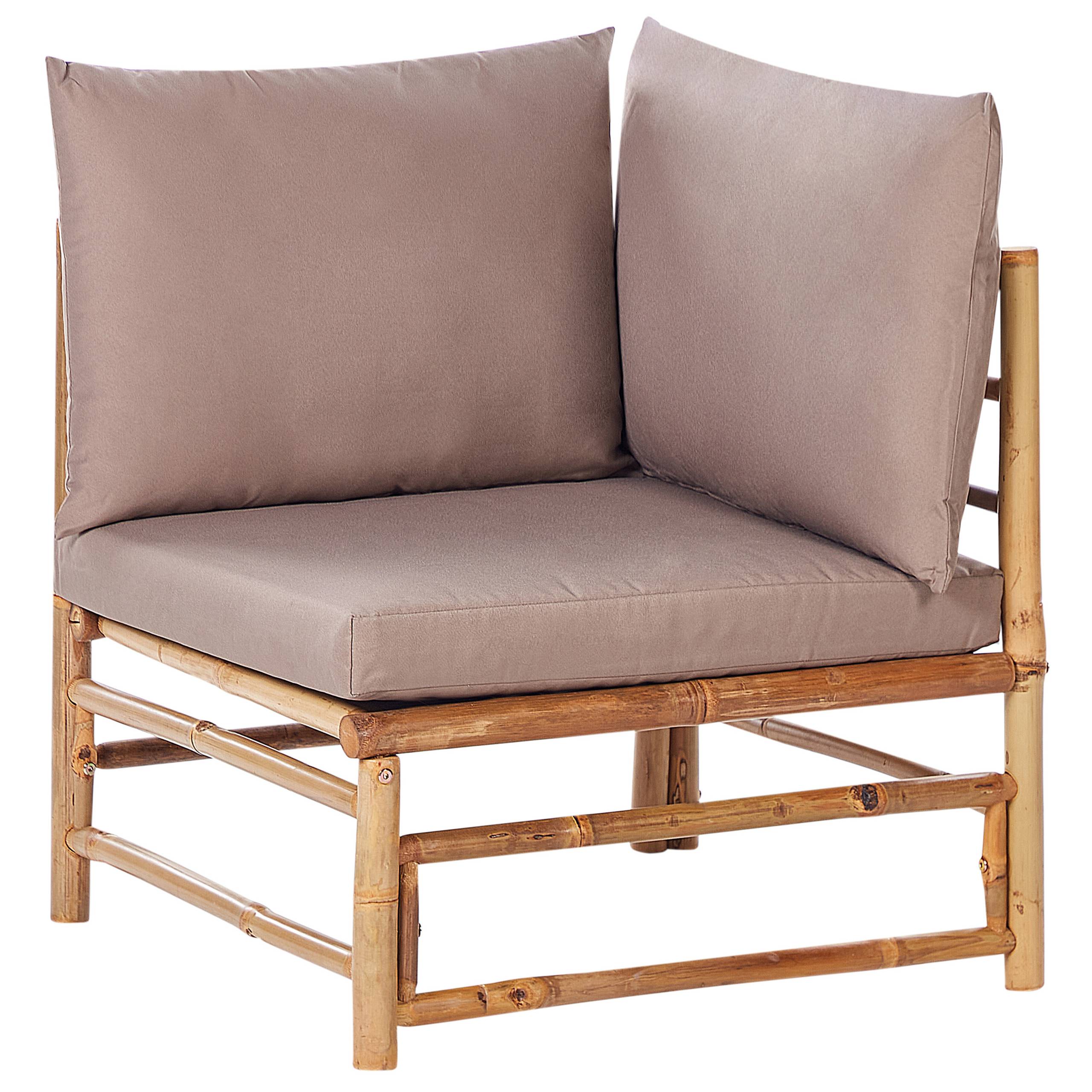 Beliani - Set de jardin, 4 Personnes Bambou Taupe CERRETO - Beliani - Imagen 9