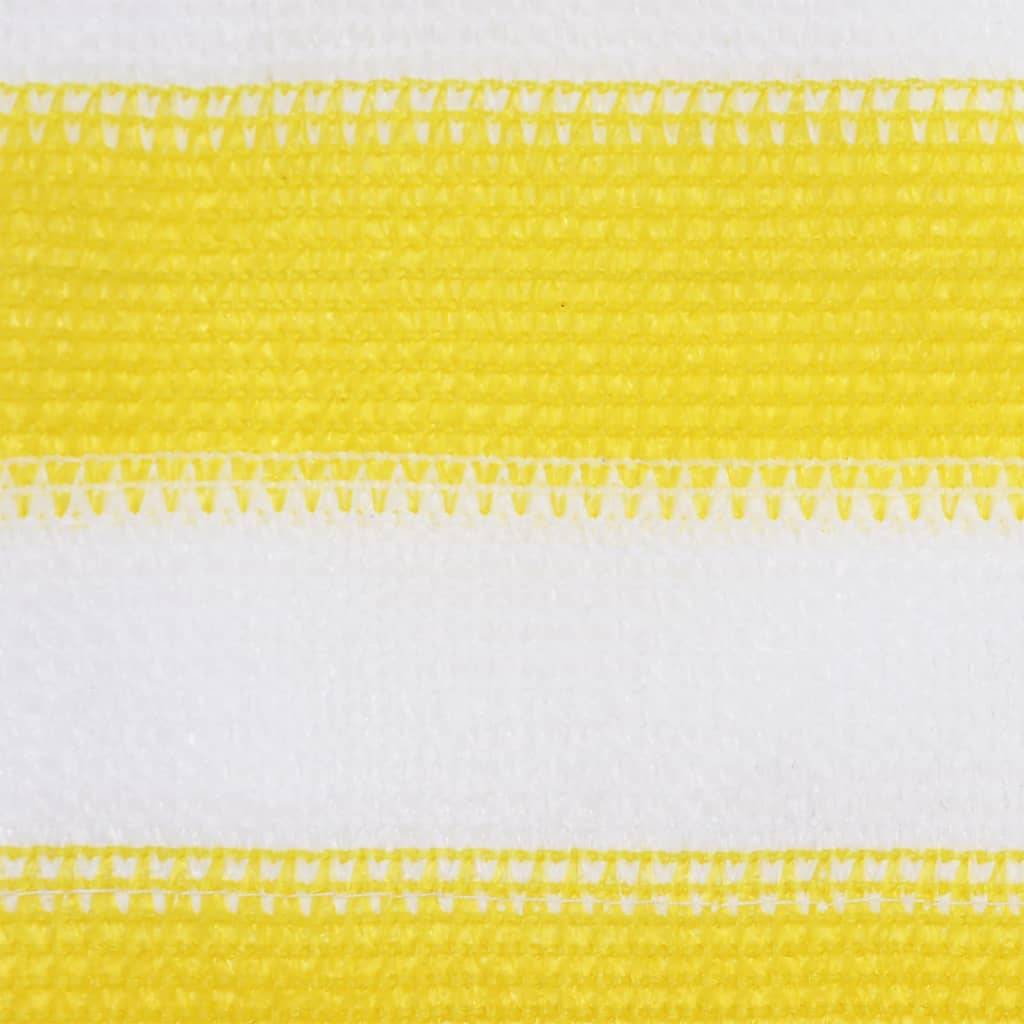 Helloshop26 - Écran de balcon brise pare vue protection confidentialité 90 x 300 cm PEHD jaune et blanc - Imagen 3
