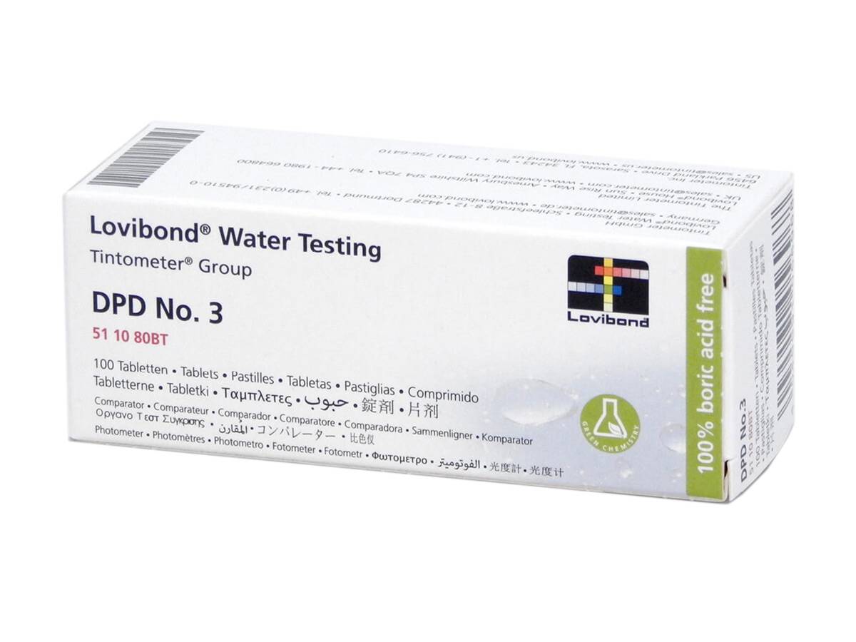 Réactif DPD3 (100 pastilles) testeur électronique Scuba - Lovibond - Imagen 1