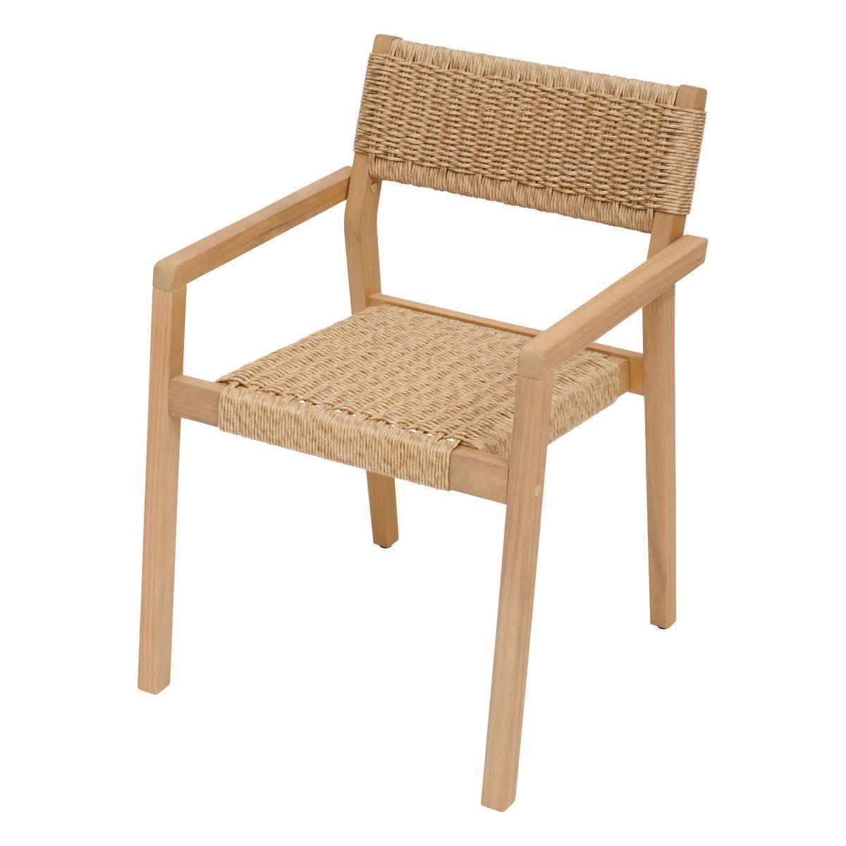 Hesperide - Lot de 2 fauteuils de salon de jardin "Temeira" acacia  et texaline - Hespéride - Image 2