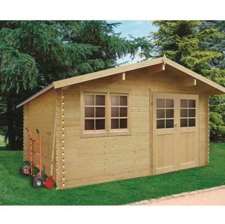 Abri de jardin VISP en bois 14,37m², Toiture Shingle vert, Plancher Oui - Imagen 1