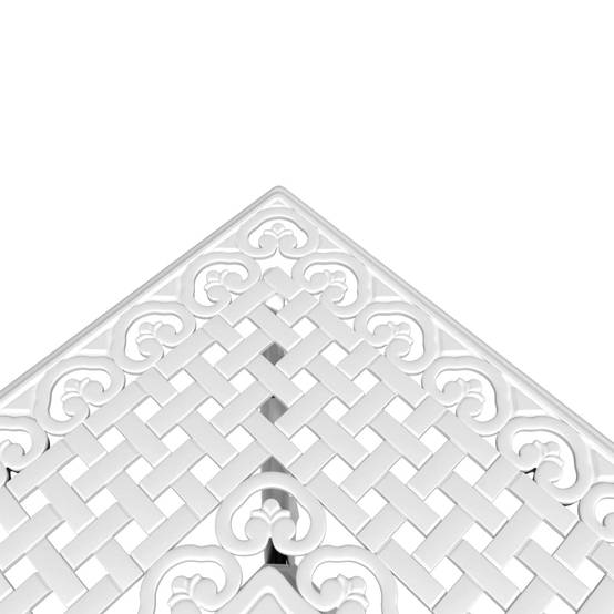 Maison Chic - Table de jardin - Table Extérieure - Table De Patio blanc 80x80x75 cm aluminium coulé - Image 8