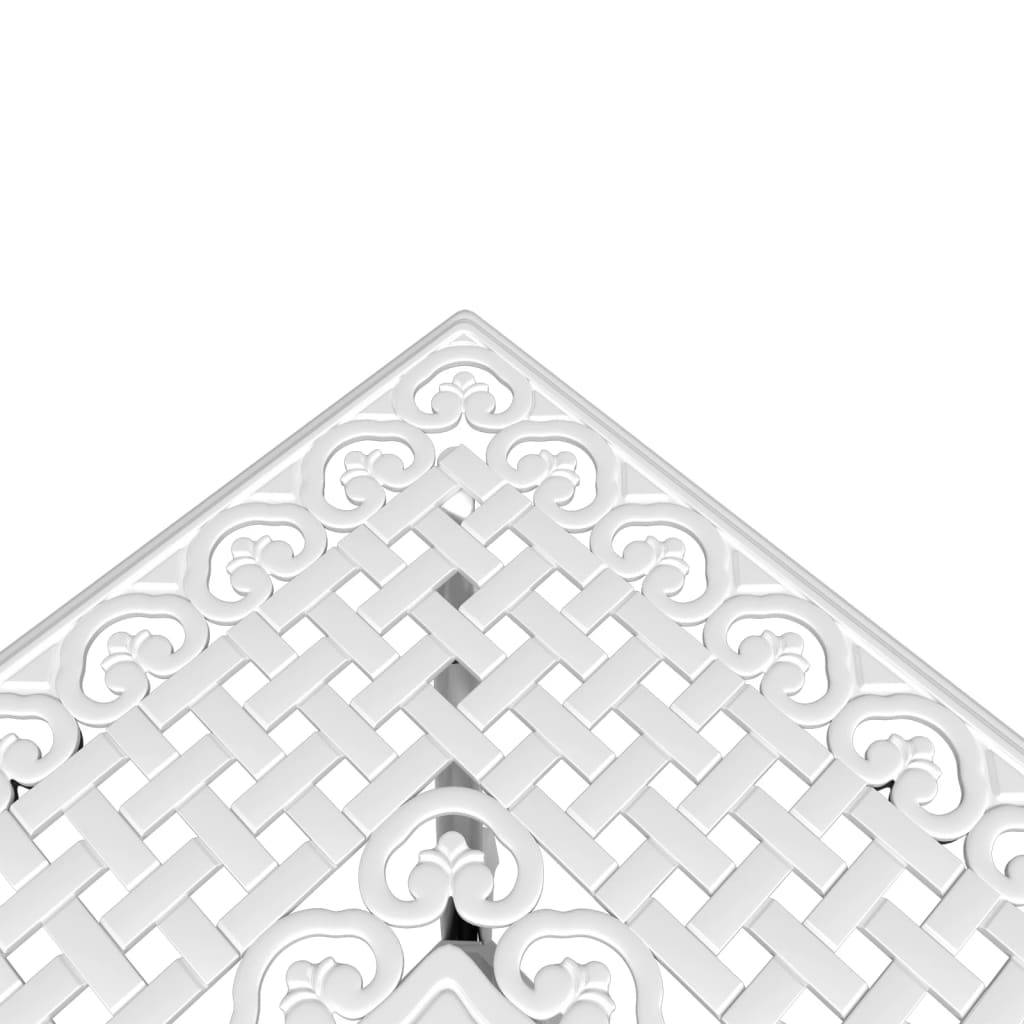 Maison Chic - Table de jardin - Table Extérieure - Table De Patio blanc 80x80x75 cm aluminium coulé - Image 8