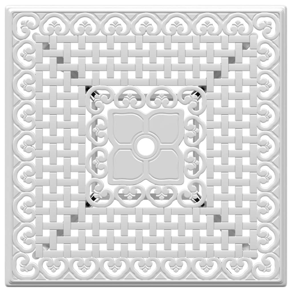 Maison Chic - Table de jardin - Table Extérieure - Table De Patio blanc 80x80x75 cm aluminium coulé - Image 7