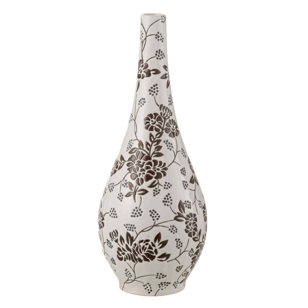 Vase Poire en Porcelaine "Zen" 43cm Noir & Blanc - Image 1