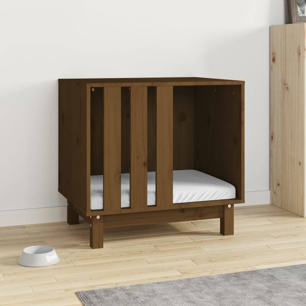 Vidaxl - Niche pour chien Marron miel 60x45x57 cm Bois de pin massif vidaXL 822479 - Imagen 4