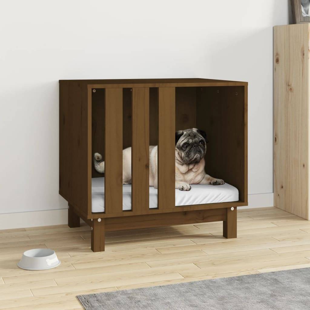 Vidaxl - Niche pour chien Marron miel 60x45x57 cm Bois de pin massif vidaXL 822479 - Imagen 1