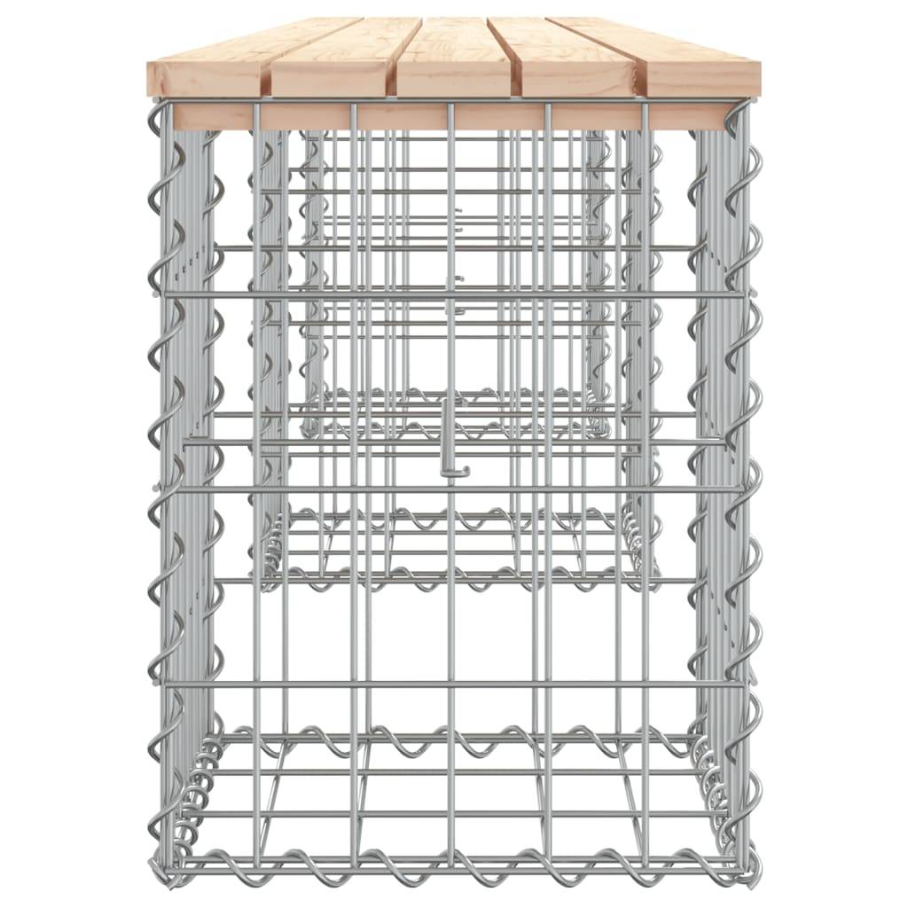 Maison Chic - Banc de jardin - Banc d'extérieur - Banquette design de gabion 203x31x42 cm bois massif de pin - Imagen 4