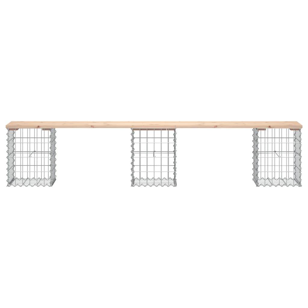 Maison Chic - Banc de jardin - Banc d'extérieur - Banquette design de gabion 203x31x42 cm bois massif de pin - Imagen 3