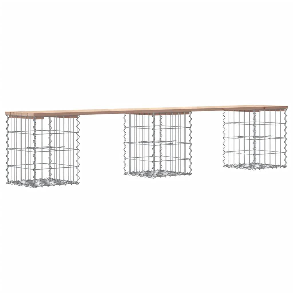 Maison Chic - Banc de jardin - Banc d'extérieur - Banquette design de gabion 203x31x42 cm bois massif de pin - Imagen 5