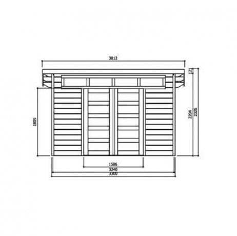 Abri de jardin VENEZIA en bois 8.57 m², Plancher Oui - Imagen 3