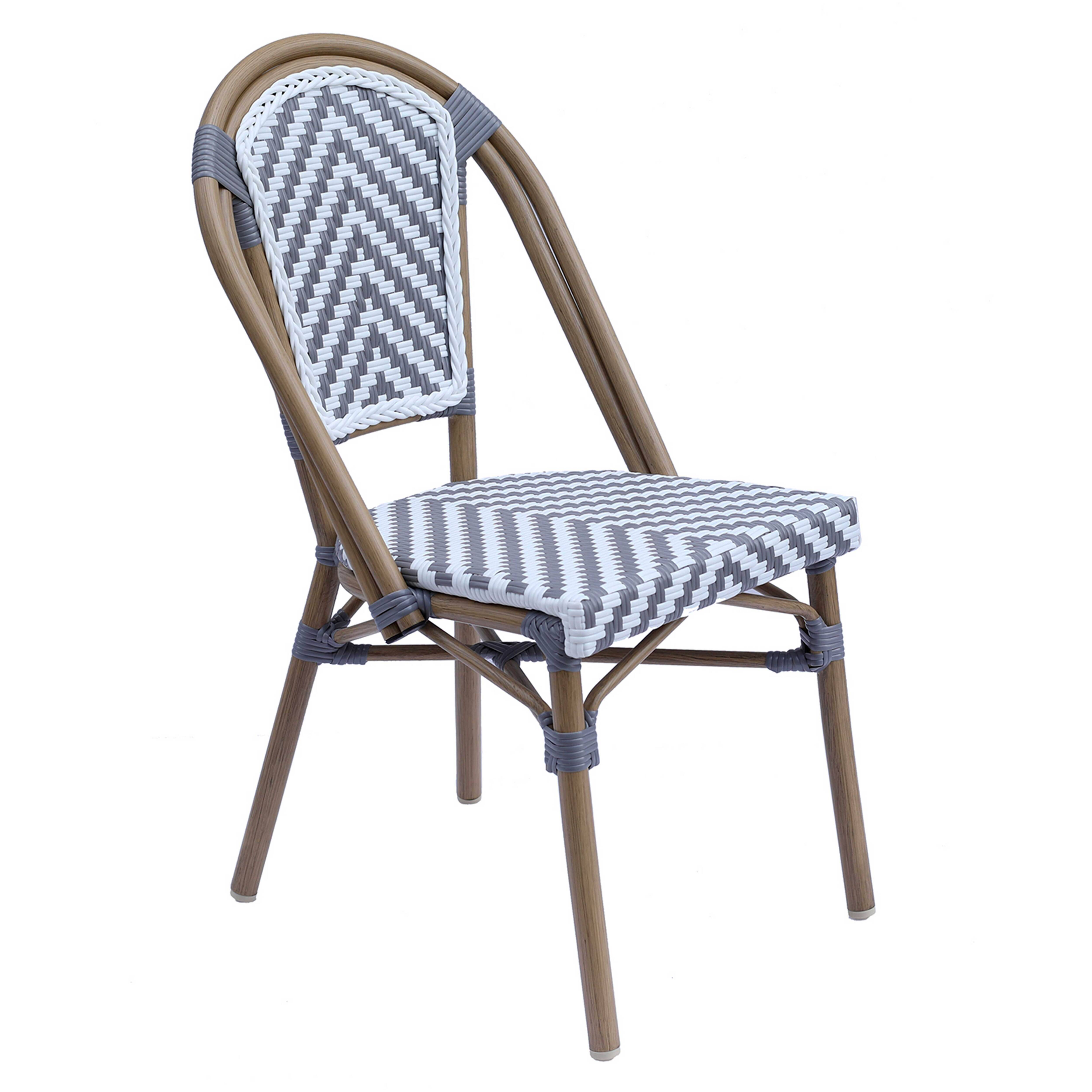 Oviala - Chaise de terrasse en aluminium et rotin synthétique Auteuil - Oviala - Imagen 1