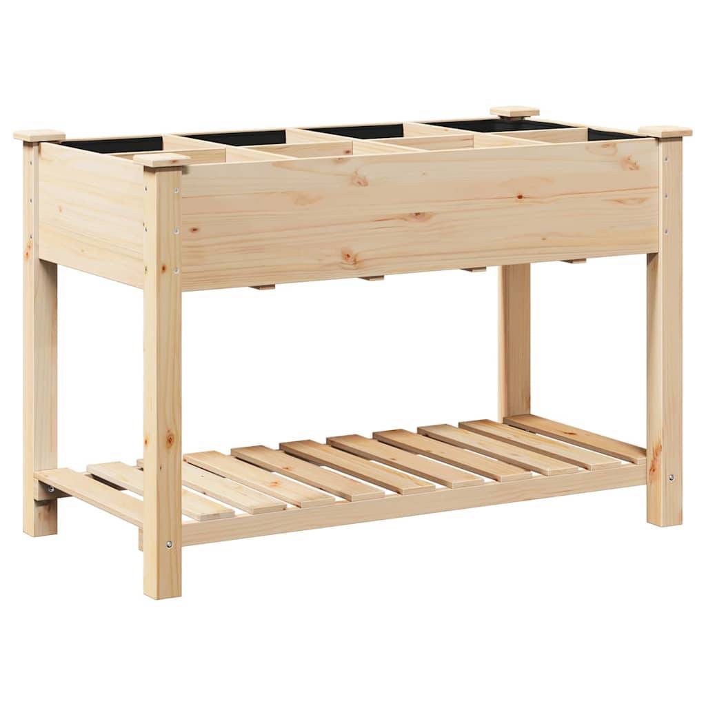 Cache-pot, Pot De Fleurs avec étagère Beige 115 x 59 x 76.5 cm g362 - Image 7