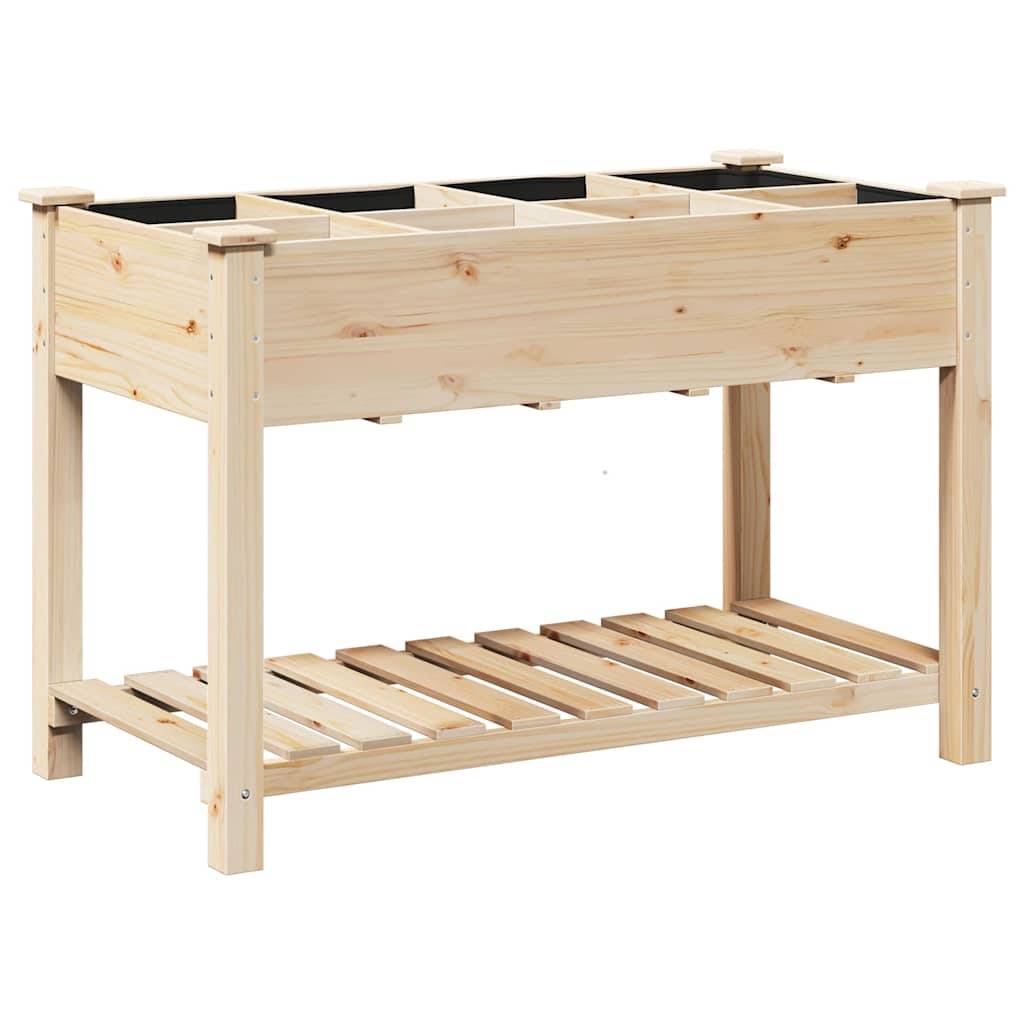 Cache-pot, Pot De Fleurs avec étagère Beige 115 x 59 x 76.5 cm g362 - Image 1