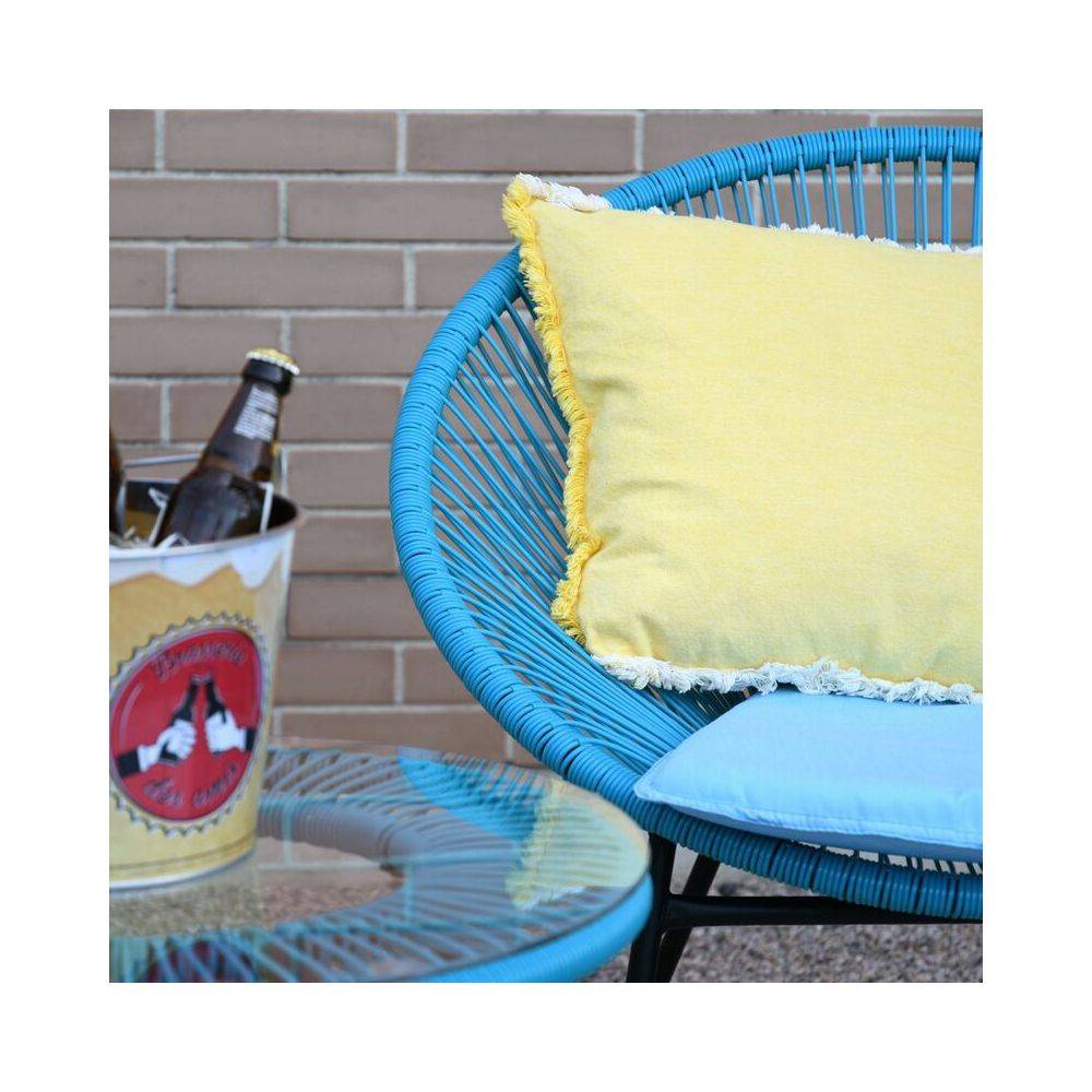 Aubry Gaspard - Coussin en coton avec franges - Image 2