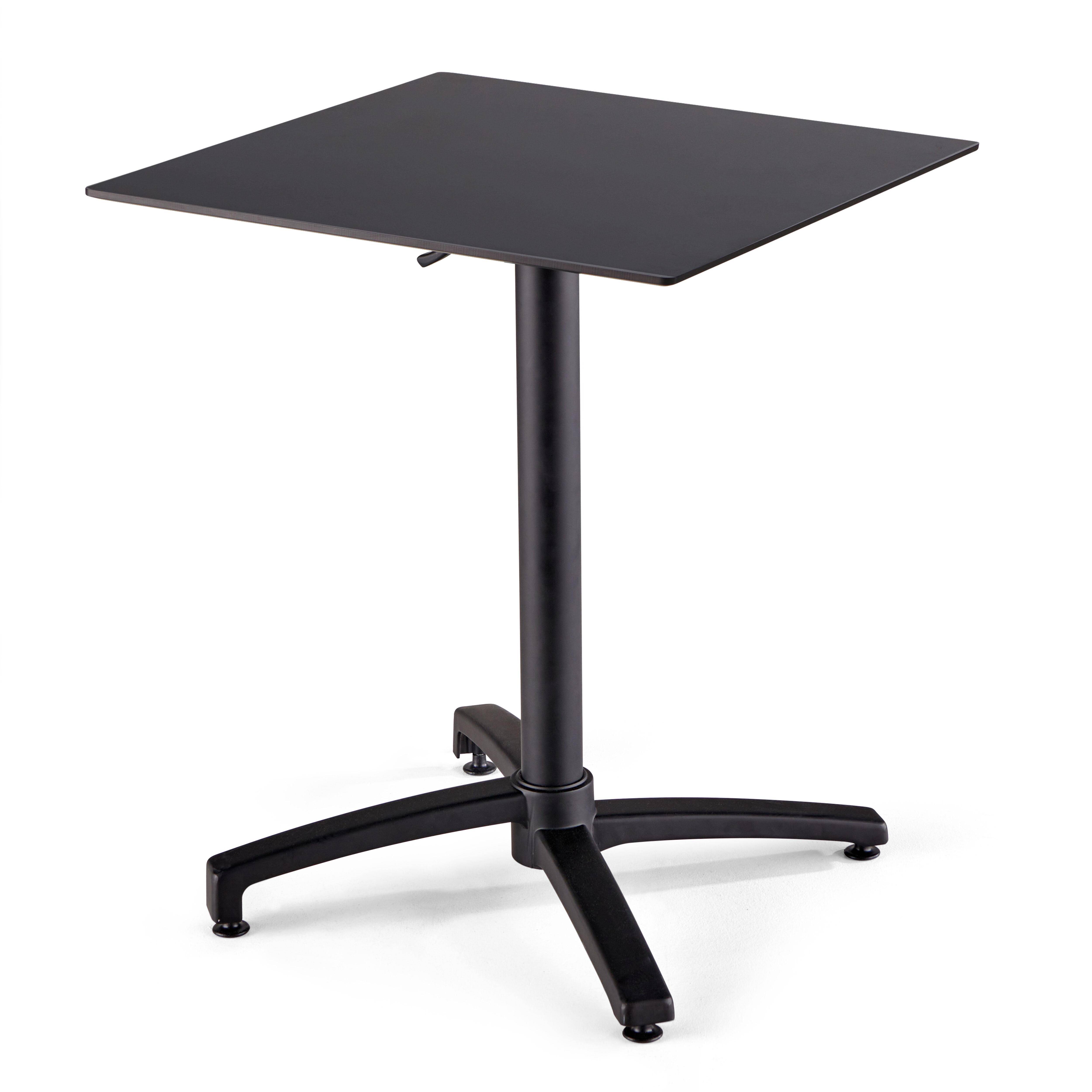 Oviala - Ensemble table de terrasse stratifié noir et 4 fauteuils taupe - Oviala - Imagen 2
