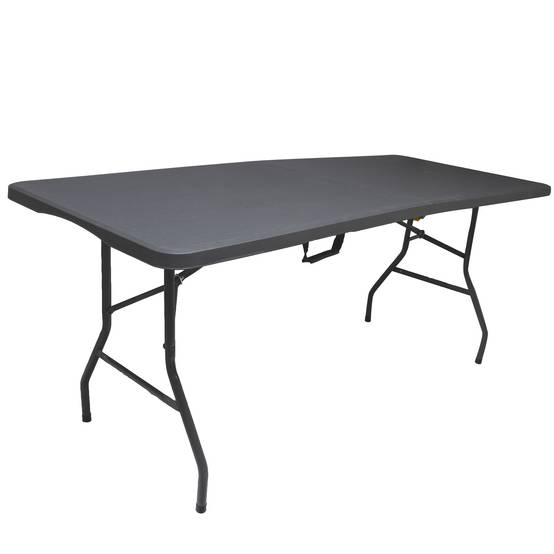 Table pliante rectangulaire grise - 239 x 74 x 74 cm - Image 1