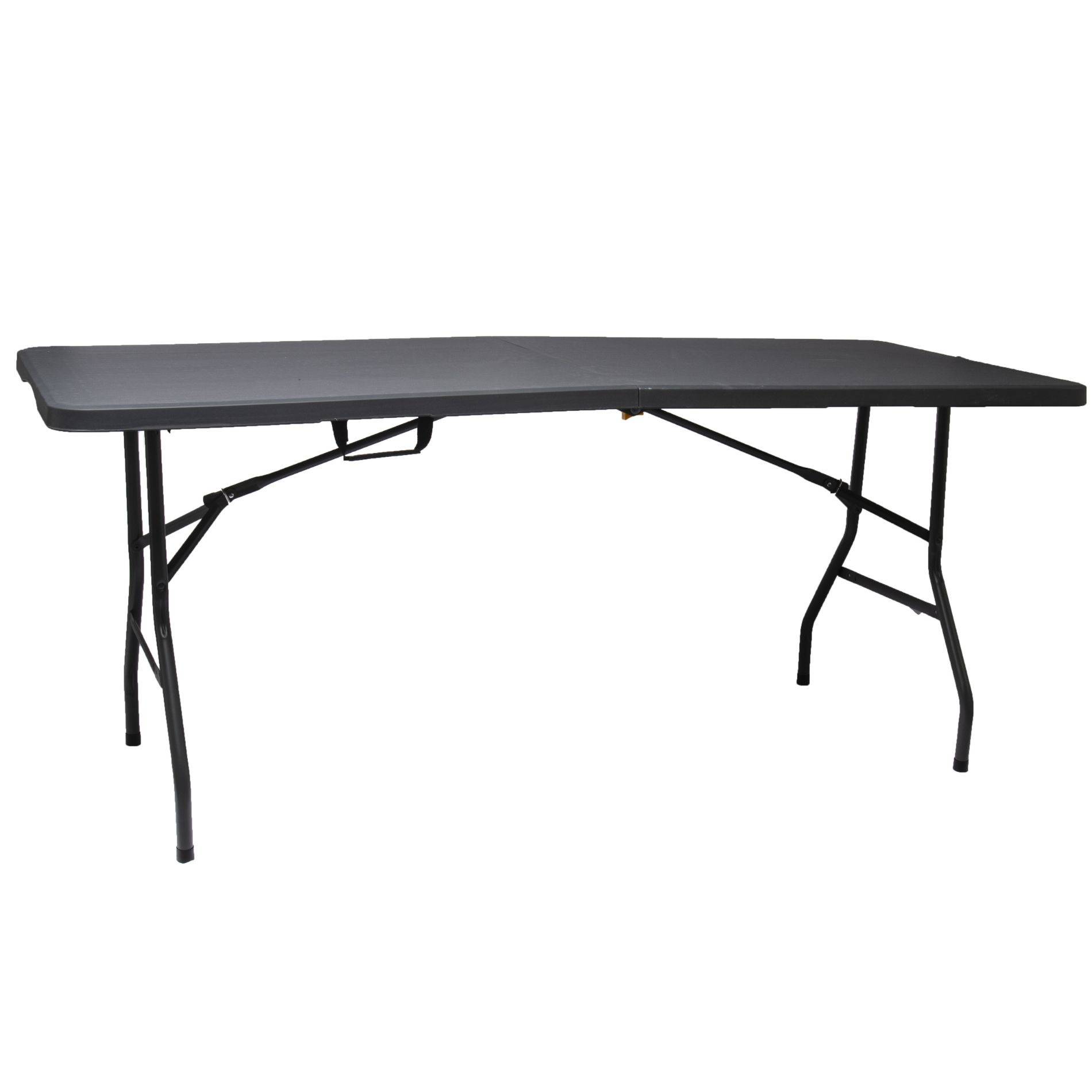 Table pliante rectangulaire grise - 239 x 74 x 74 cm - Image 2