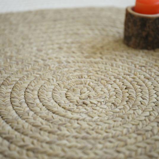 Decoweb - Tapis rond imitation fibres naturelles extérieur et intérieur - Provence - Aspect jute - Ø 150 cm - Decoweb - Imagen 7