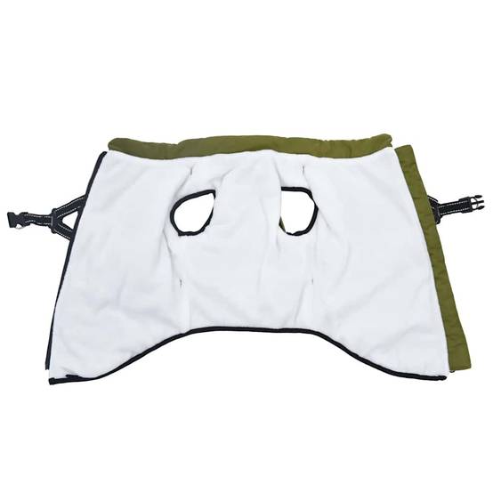 ComfortXL - Manteau pour chien polaire imperméable avec harnais pour promenade hiver Vert Armée L44 – ComfortXL Pet Living - Image 3