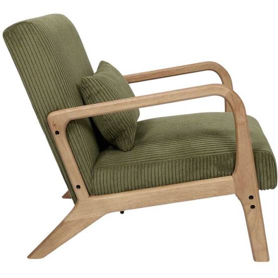 The Home Deco Factory - Fauteuil en velours côtelé Scott - Image 4