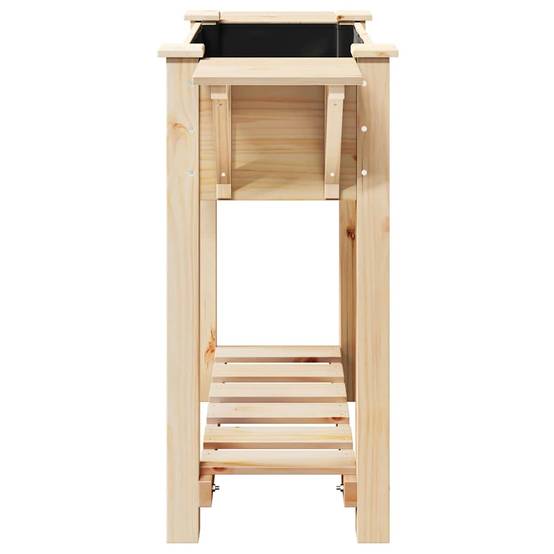 Cache-pot, Pot De Fleurs avec étagère Beige 111 x 37 x 76.5 cm g360 - Image 6
