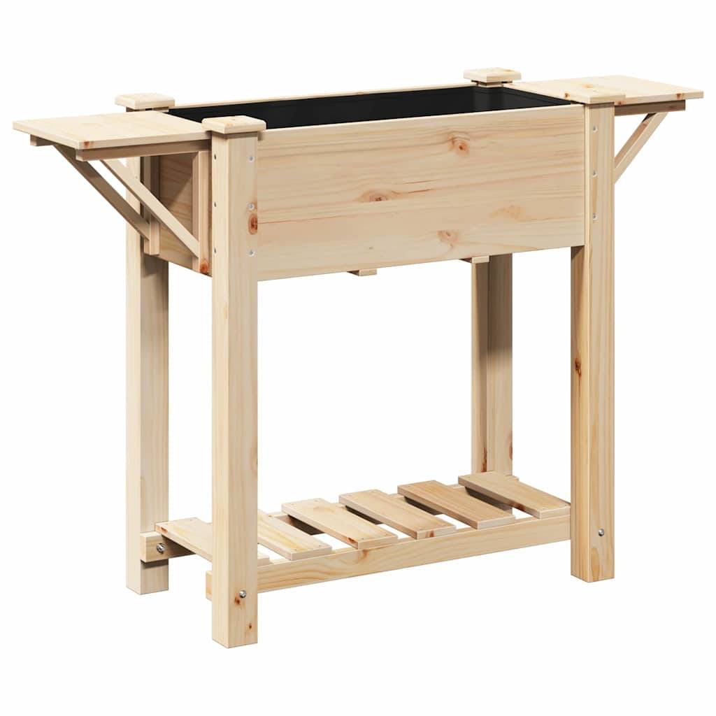 Cache-pot, Pot De Fleurs avec étagère Beige 111 x 37 x 76.5 cm g360 - Image 7
