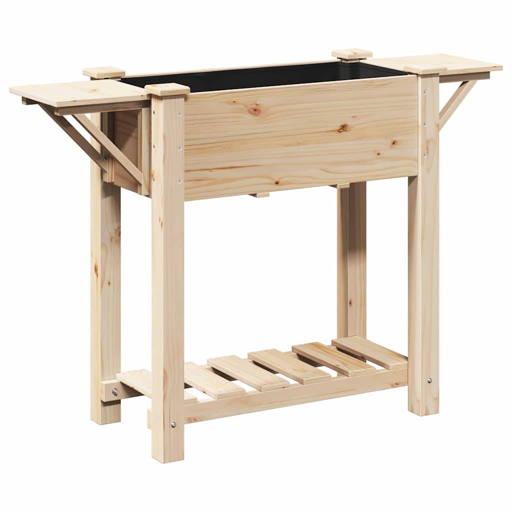 Cache-pot, Pot De Fleurs avec étagère Beige 111 x 37 x 76.5 cm g360 - Image 1