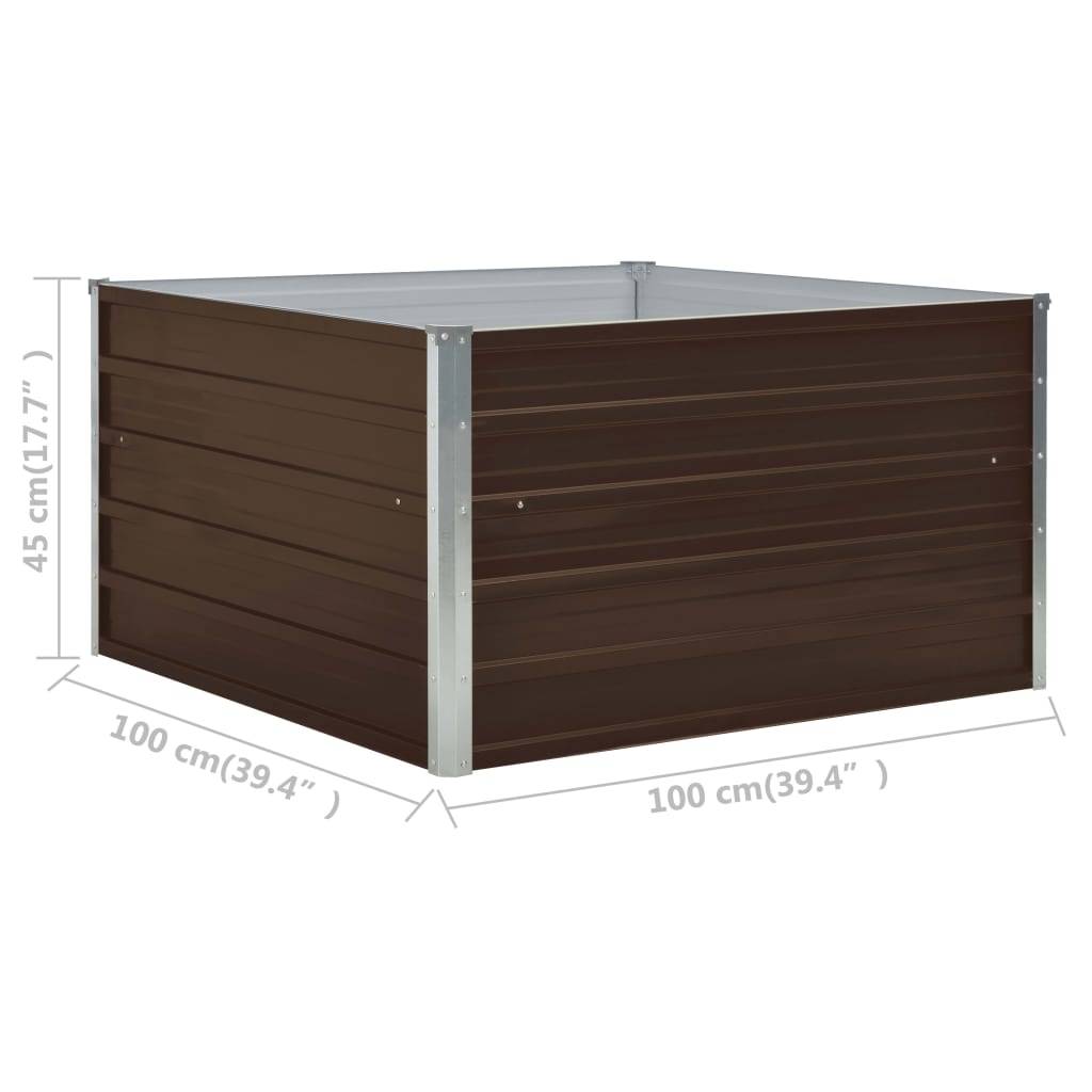 Prolenta Premium - Jardinière acier marron 100 x 100 x 45 cm - Prolenta premium p334.5 - Image 6