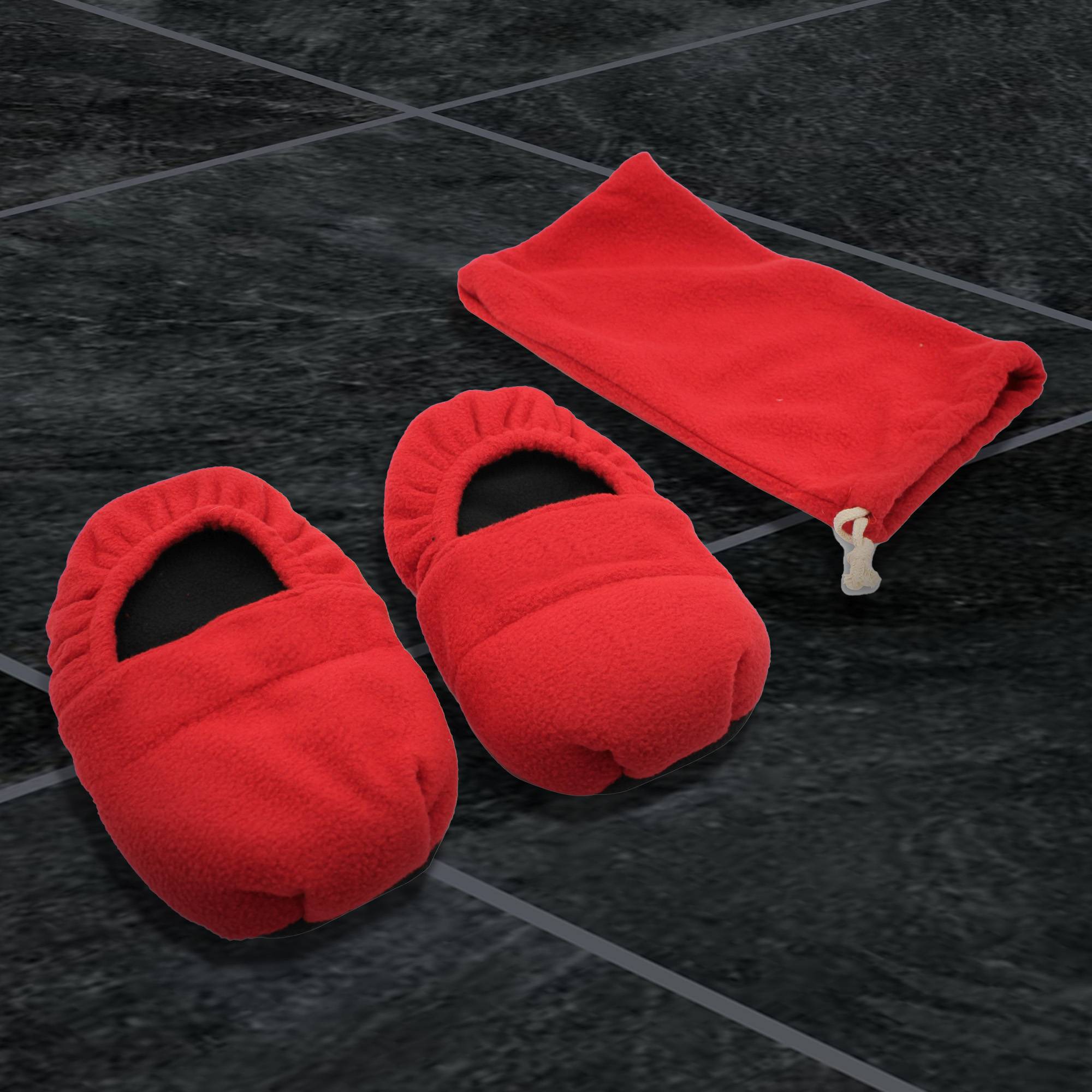 Fishtec - Chaussons Chauffants Micro-ondes à Graines de Lin - Chaleur Relaxante - Unisexes, Réutilisables et Lavables - Taille Unique 36 à 40 - Image 7
