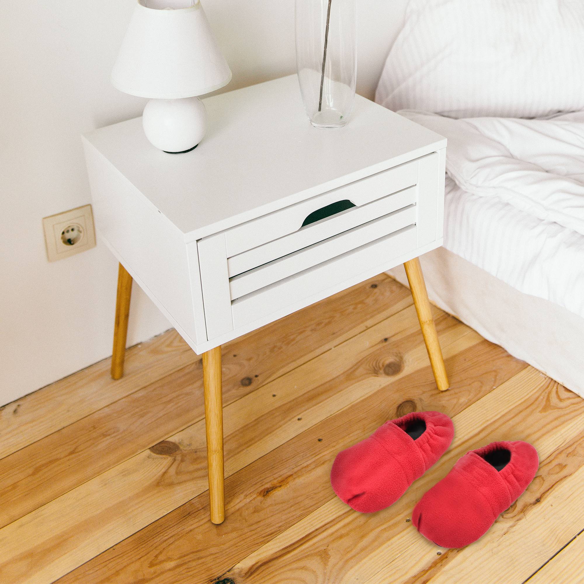 Fishtec - Chaussons Chauffants Micro-ondes à Graines de Lin - Chaleur Relaxante - Unisexes, Réutilisables et Lavables - Taille Unique 36 à 40 - Image 5