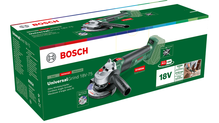 Bosch - Meuleuse angulaire sans fil UniversalGrind 18V-75 Ø125mm - BOSCH VERT - sans batterie, ni chargeur - 06033E5001 - Imagen 2