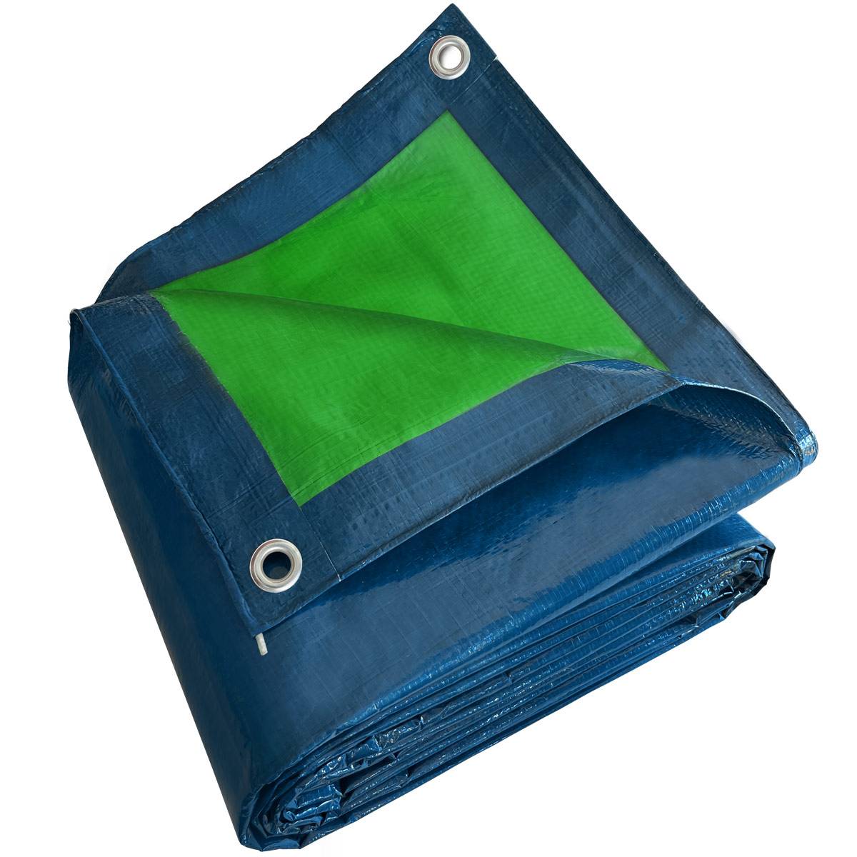 Tecplast - Bâche de Chantier 2x3 m SR150CH Bleue et Verte - Haute Qualité - Bâche de protection imperméable pour Travaux TECPLAST - Imagen 1