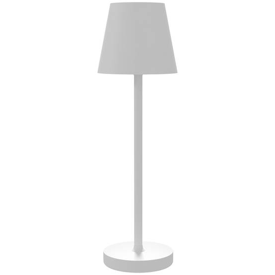 Lampe de Table Sans Fil Métal LED Tactile Rechargeable USB 3 Couleurs Blanc 36cm - ComfortXL Outdoor Living - Image 2
