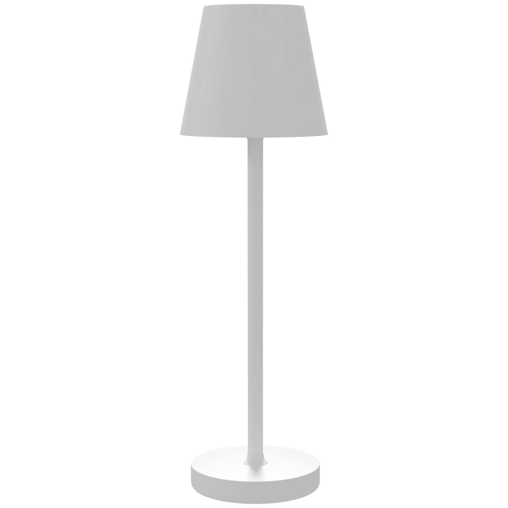 Lampe de Table Sans Fil Métal LED Tactile Rechargeable USB 3 Couleurs Blanc 36cm - ComfortXL Outdoor Living - Image 2
