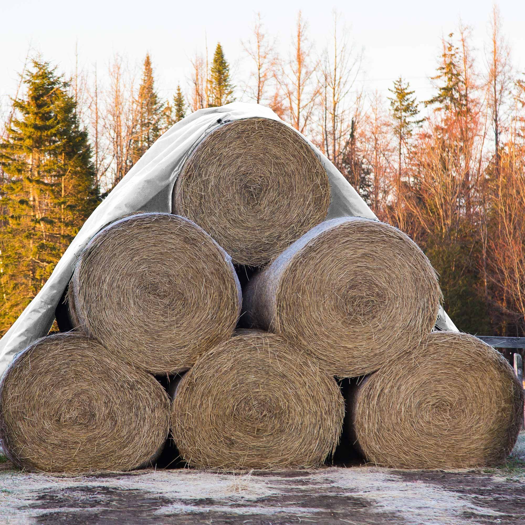 Ecd-Germany - Bâche de Protection Imperméable à l'Eau avec Oeillets - 6x12m 72m² 180g/m² - Polyéthylène PE Blanc - Résistant à la Moisissure - Imagen 1