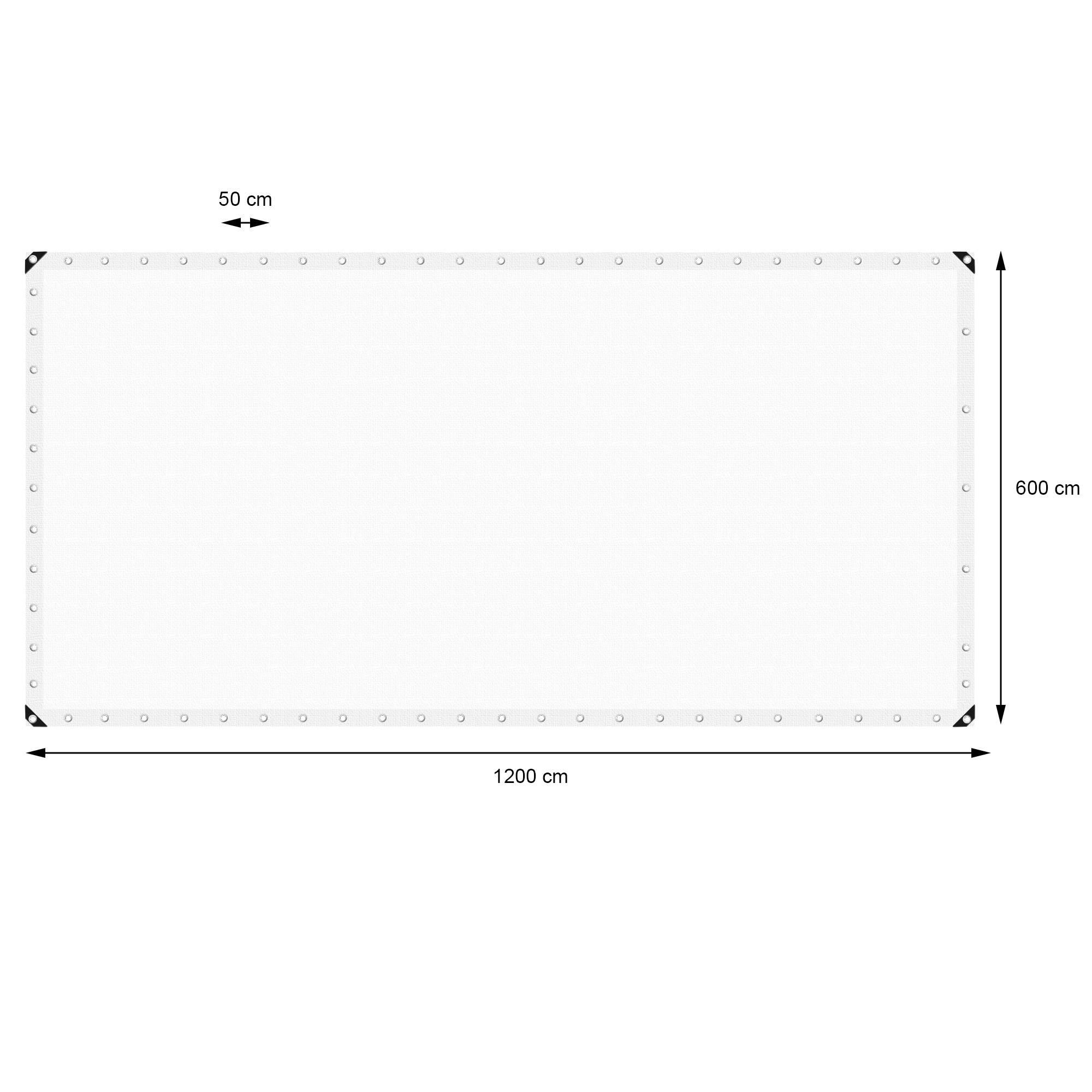 Ecd-Germany - Bâche de Protection Imperméable à l'Eau avec Oeillets - 6x12m 72m² 180g/m² - Polyéthylène PE Blanc - Résistant à la Moisissure - Imagen 5