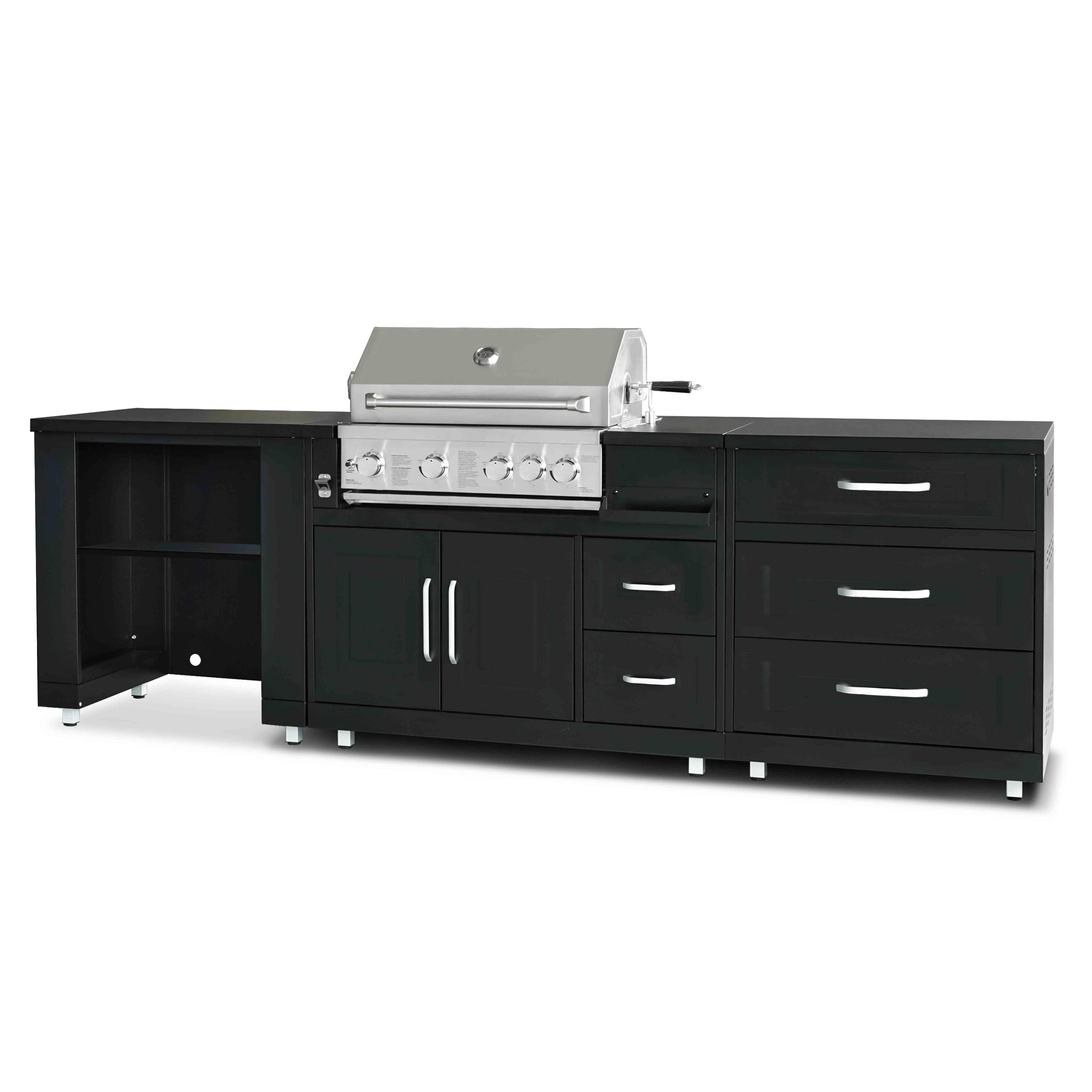 Oviala - Cuisine d'extérieur 3 modules avec barbecue Memphis - Oviala - Imagen 2