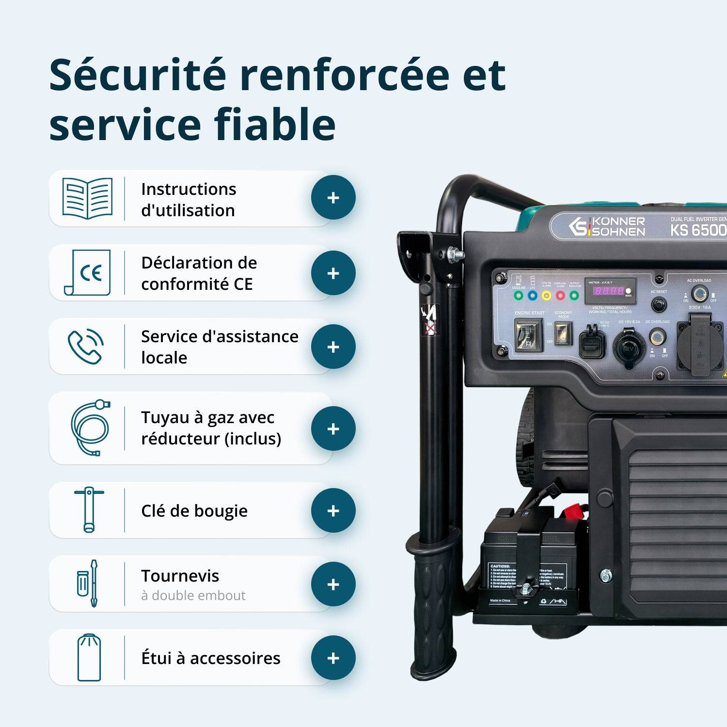 Groupe électrogène Inverter KS 6500iEG (Essence/Gaz) - Image 8