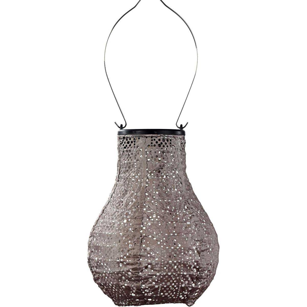 Lumiz - Lanterne solaire Bulb 16 cm Lace - Taupe