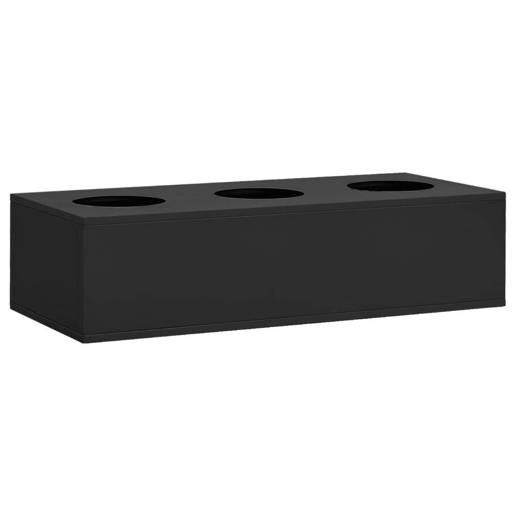 Helloshop26 - Boîte à fleurs de bureau anthracite 90 x 40 x 23 cm acier - Imagen 1