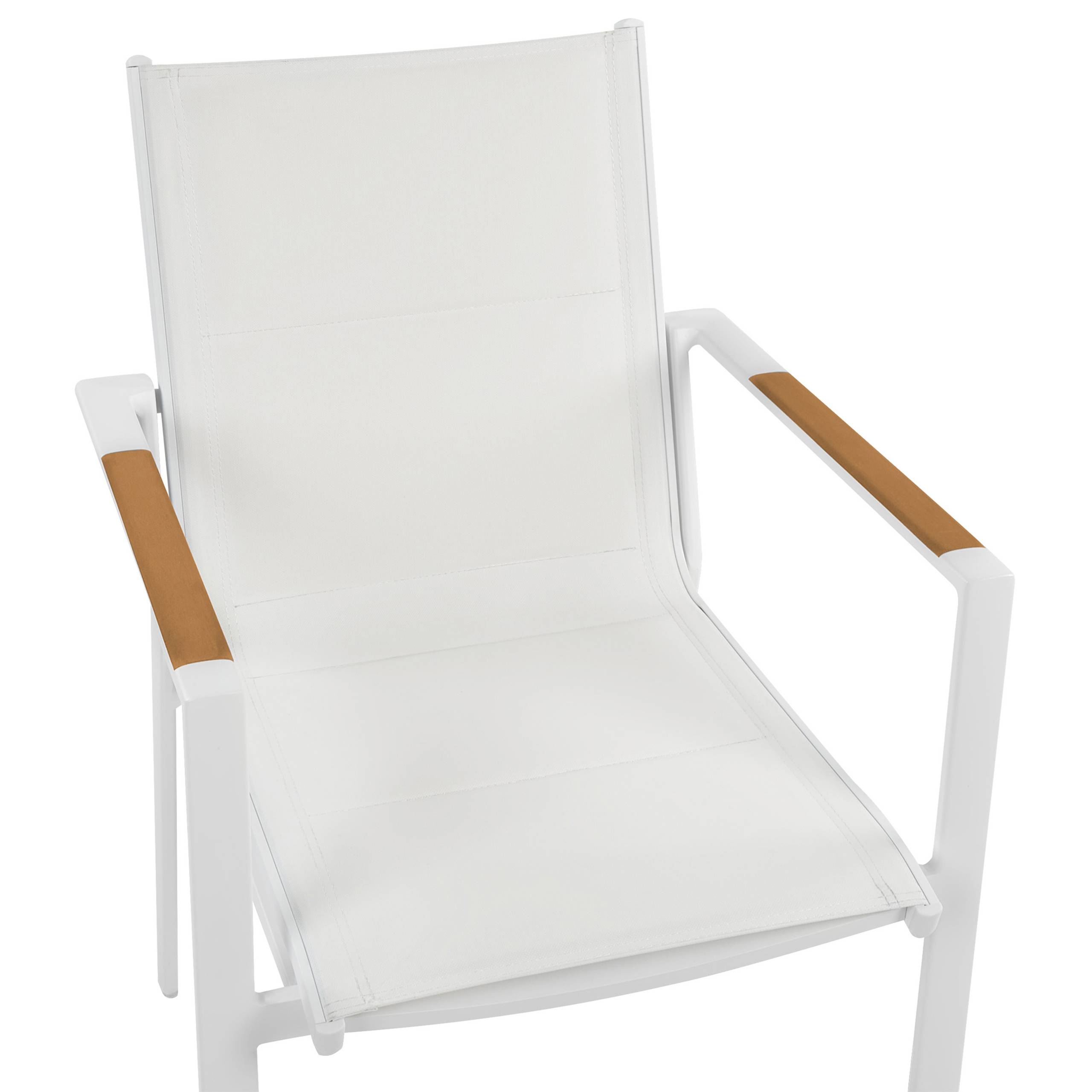 Beliani - Chaise de jardin Aluminium Blanc BUSSETO - Beliani - Imagen 8