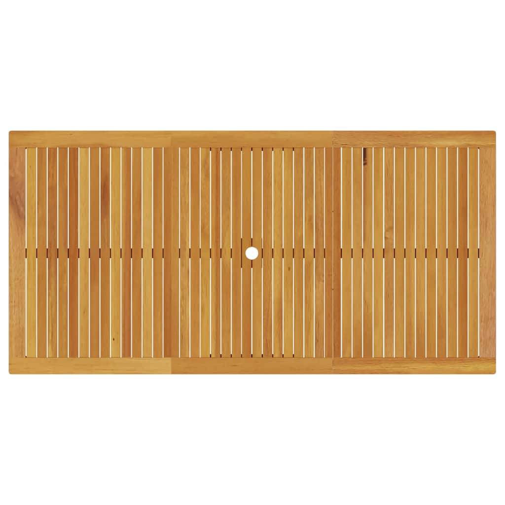 Table et chaises de jardin pliantes Bois d'acacia massif pour 6 convives sur patio ou balcon Marron – ComfortXL Outdoor Living - Image 8
