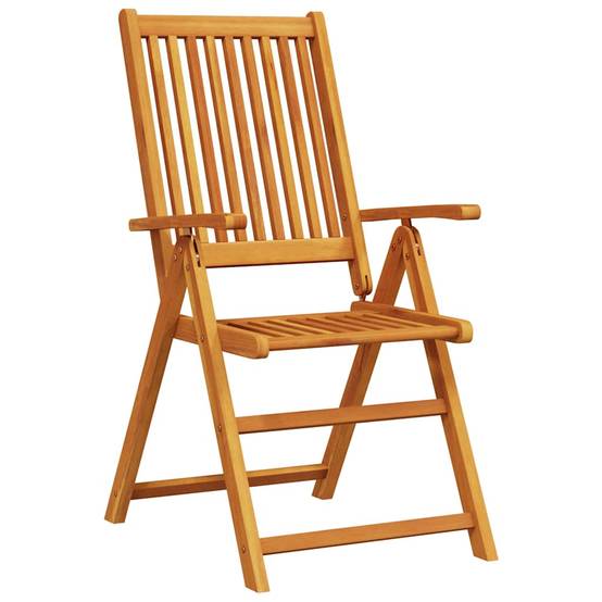 Table et chaises de jardin pliantes Bois d'acacia massif pour 6 convives sur patio ou balcon Marron – ComfortXL Outdoor Living - Image 6