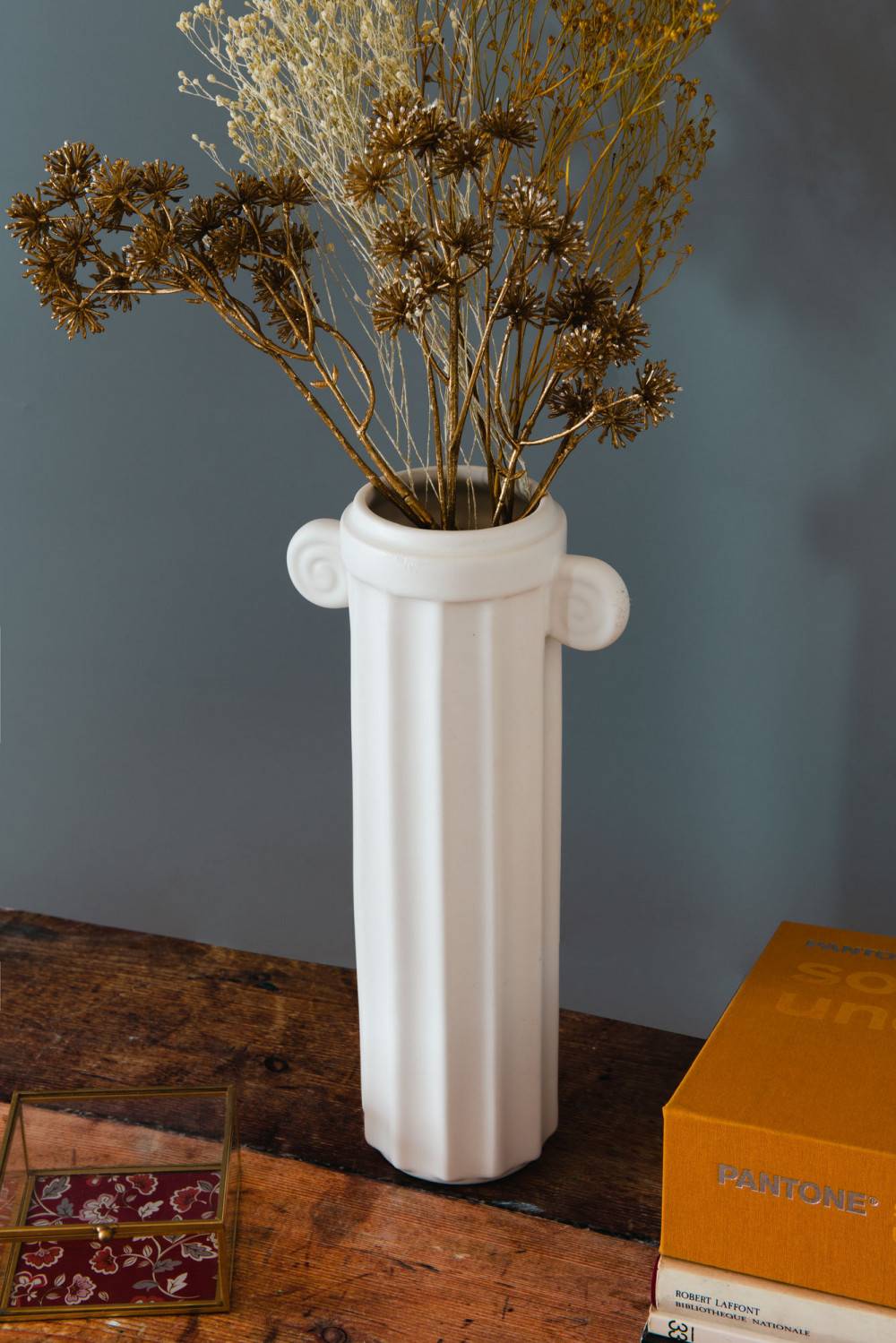 Amadeus - Vase colonne blanc 31 cm - Image 3
