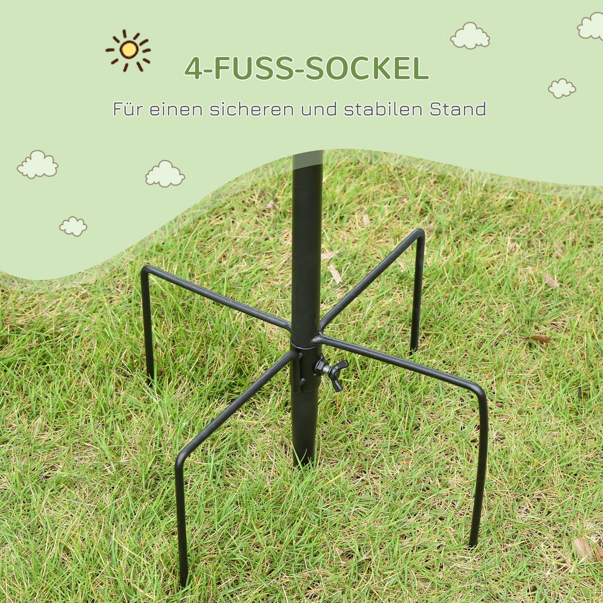 Station d'alimentation pour oiseauxs acier noir 54.5 x 54.5 x 208 cm - PANGIVO - Image 8