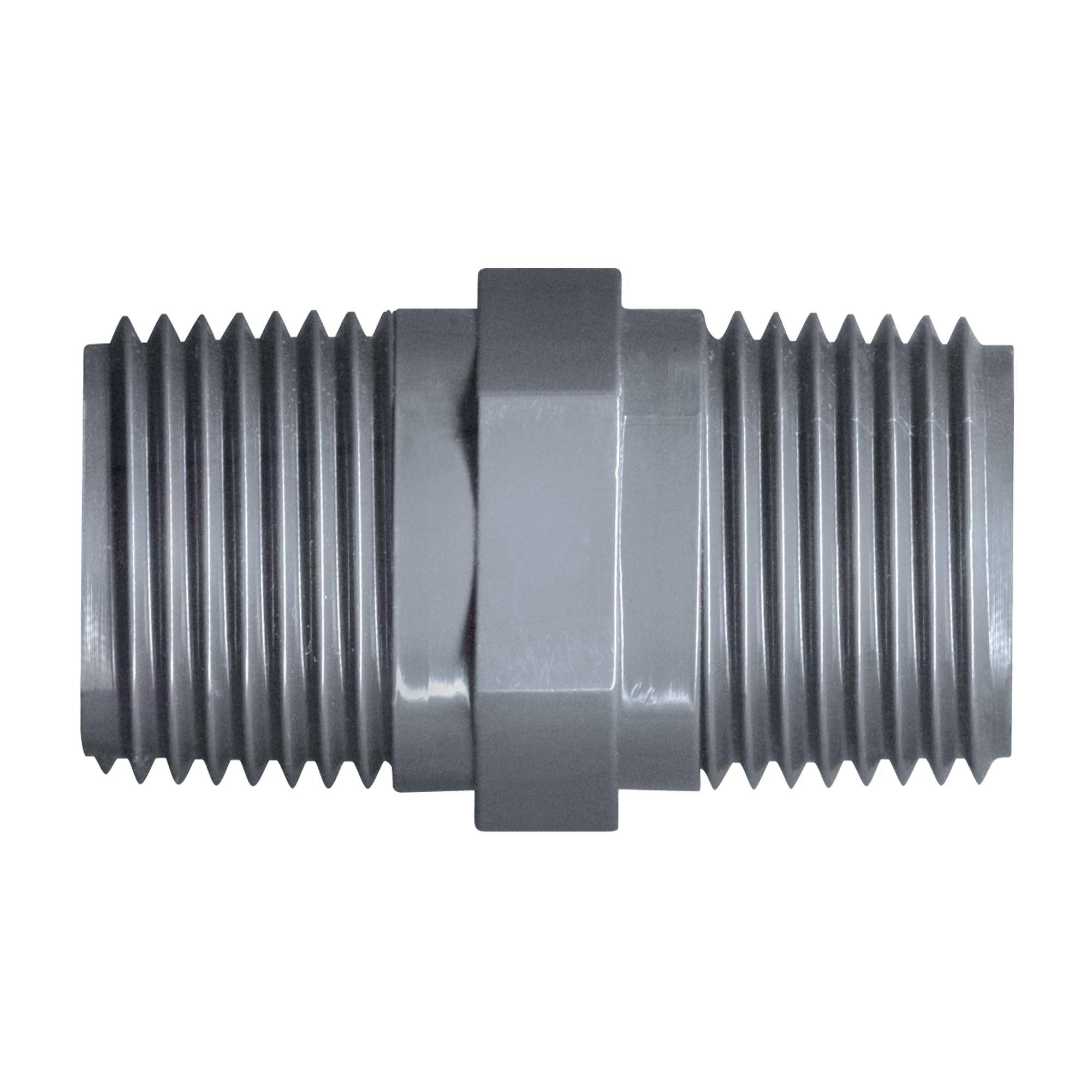Jardibric - Jardibric - Mamelon PVC Mâle 15x21 (1/2") PN10 - Raccord PVC à Visser Arrosage Enterré - Raccord Fileté Irrigation