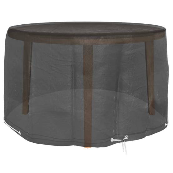 Housse Ronde pour Table de Jardin PE Imperméable et Anti-UV pour Extérieur Noir Ø125x75 cm – ComfortXL Outdoor Living - Image 2