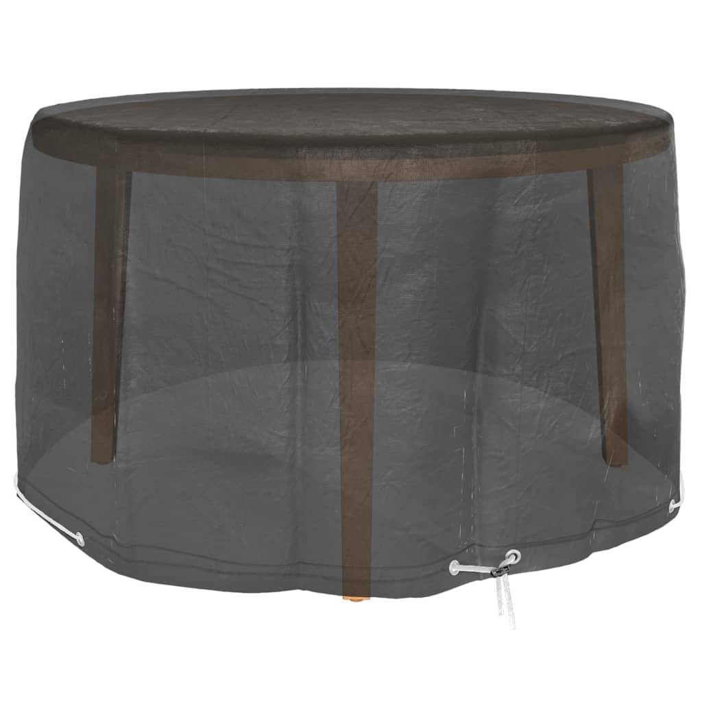 Housse Ronde pour Table de Jardin PE Imperméable et Anti-UV pour Extérieur Noir Ø125x75 cm – ComfortXL Outdoor Living - Image 2