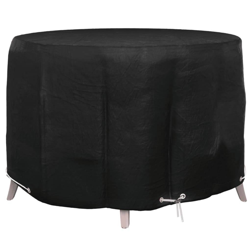 Housse Ronde pour Table de Jardin PE Imperméable et Anti-UV pour Extérieur Noir Ø125x75 cm – ComfortXL Outdoor Living - Image 1